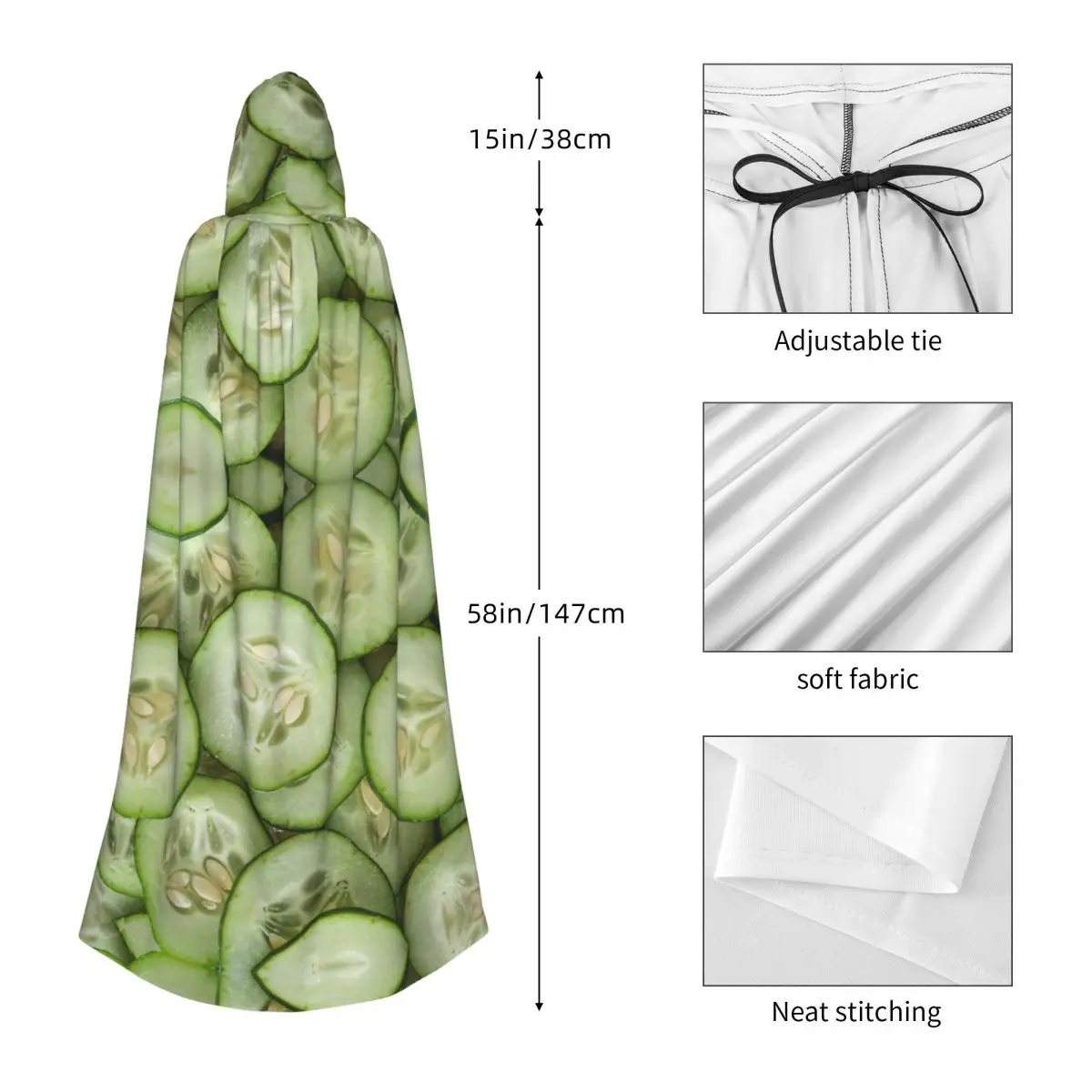 Огуречный плащ с капюшоном для Хэллоуина