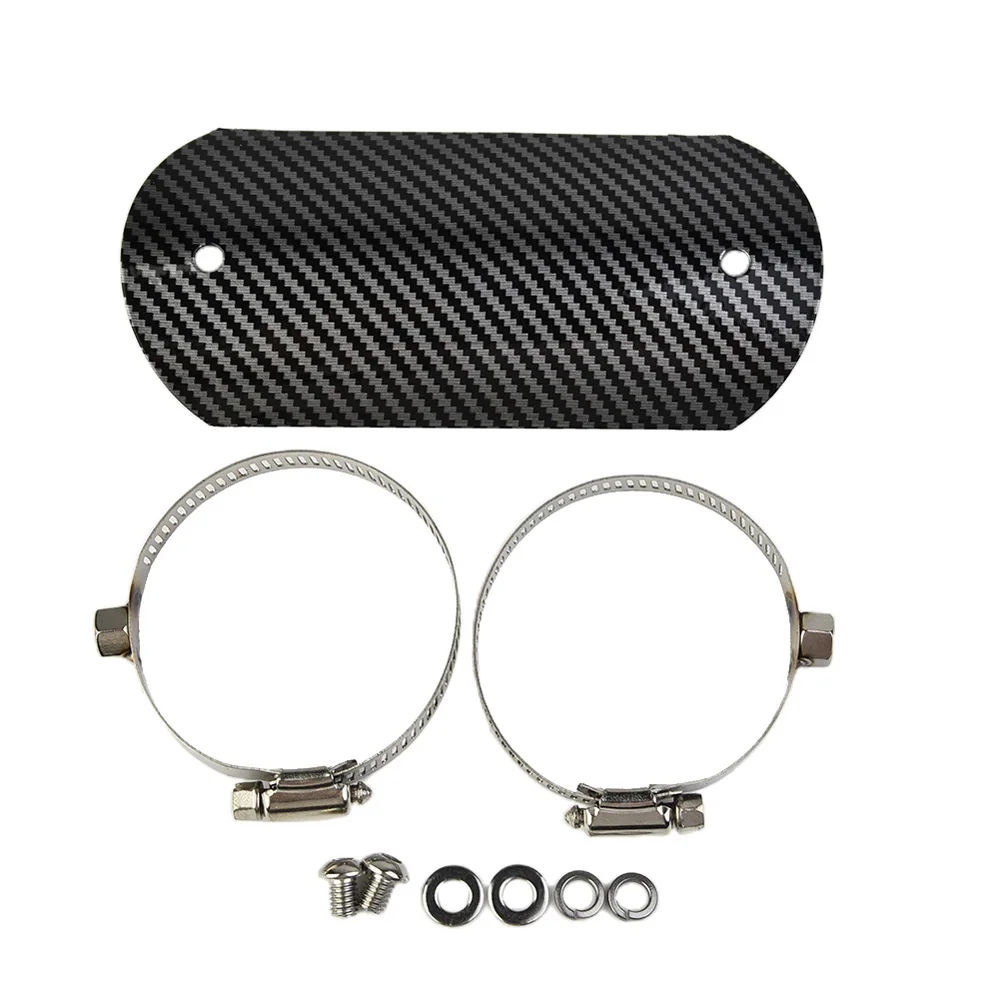 

Universal Exhaust Heat Shield Stainless Steel Accessories Carbon Style Look Guard Middle Pipe Motorcycle Muffler
