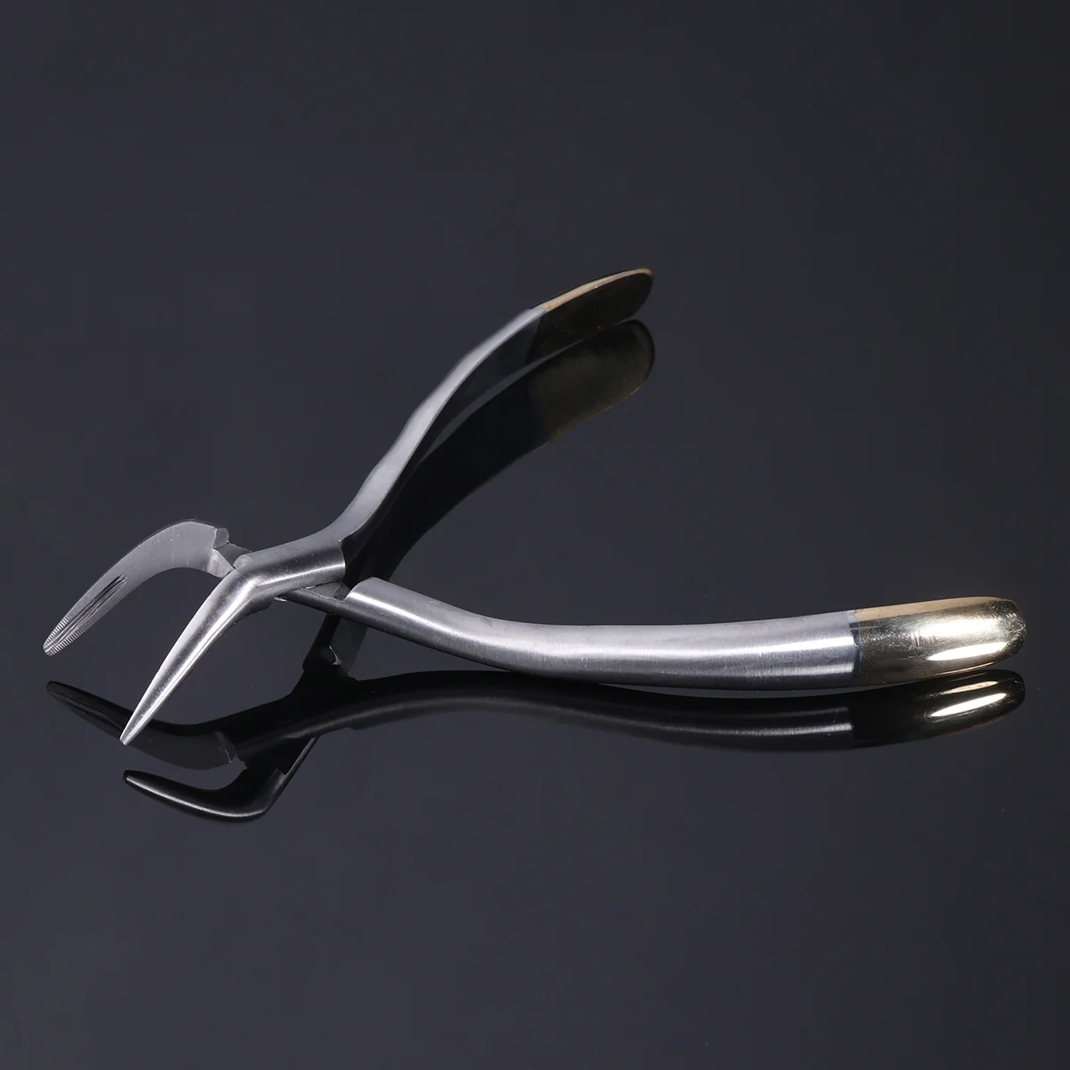 

1PC Dental Pliers Stainless Steel Residual Root Tweezers Curved Tweezers Dental Supplies