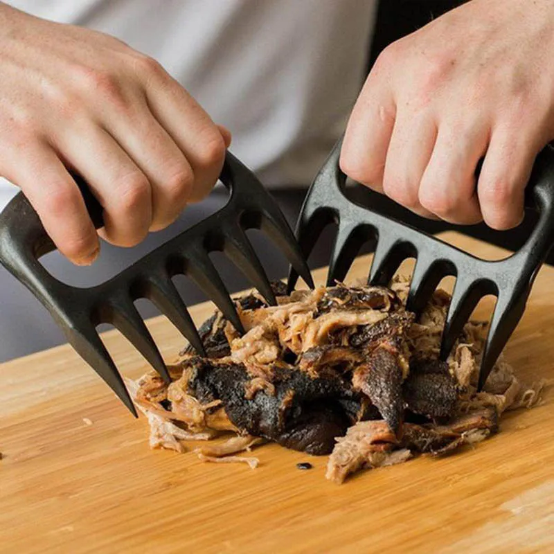 Фото Аксессуары для барбекю, измельчитель мяса, мощный вытягиватель свинины, вилка, Коготь медведя, бритвы, инструмент для готовки, вилка для бар... №3