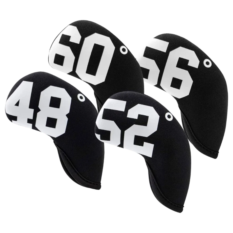 

4Pcs Golf Head Headcovers Set, Neoprene Golf Iron Head Covers Golf Wedge Covers Set with Big Numbers for Golf Club Head