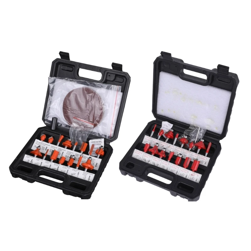 

1/4" Shank Router Bit Set with Carry Box for Commercial Users Beginners