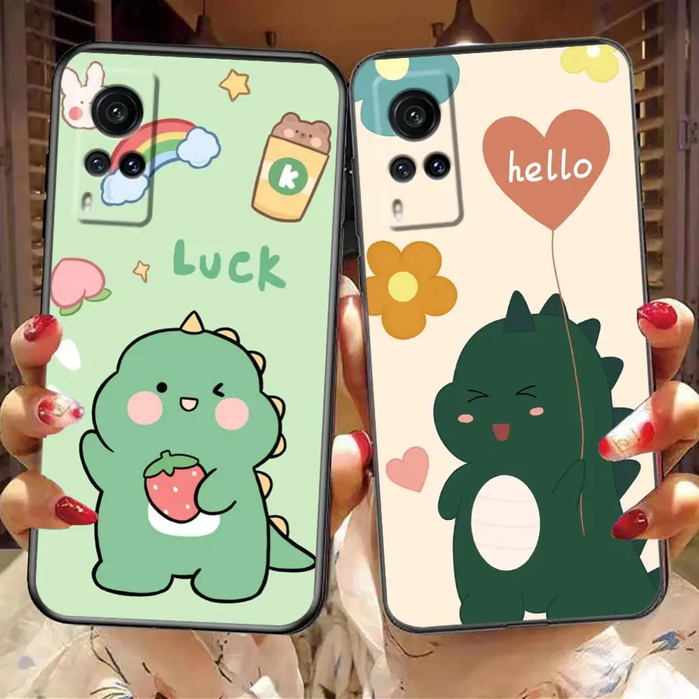 

Case For VIVO X80 X70 X60 X50 X27 X23 X21 X20 Plus V25 V23 V23E V21 V21E V20 SE V19 V17 Pro 5G Case Cartoon Cute Little Dinosaur