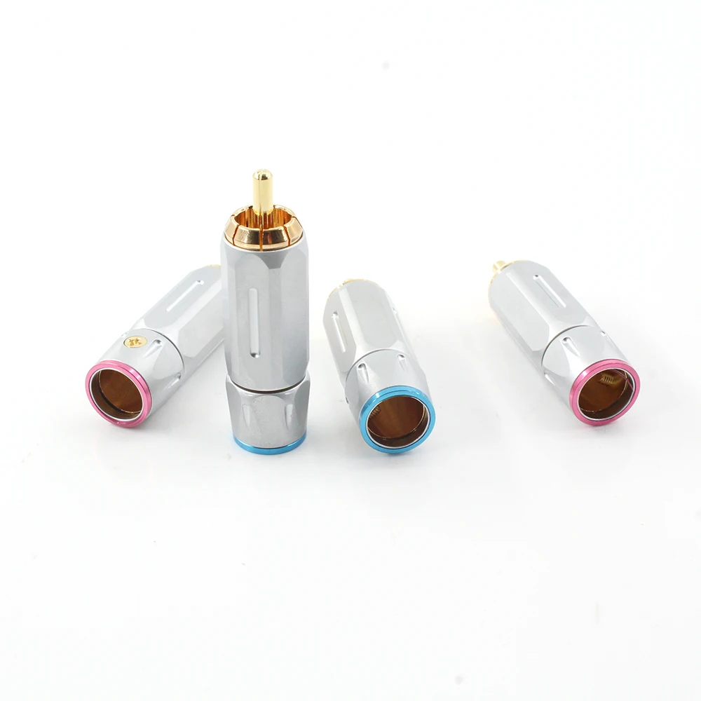 

brass Gold Plated RCA Connector Plug HIFI Audio Phono connector