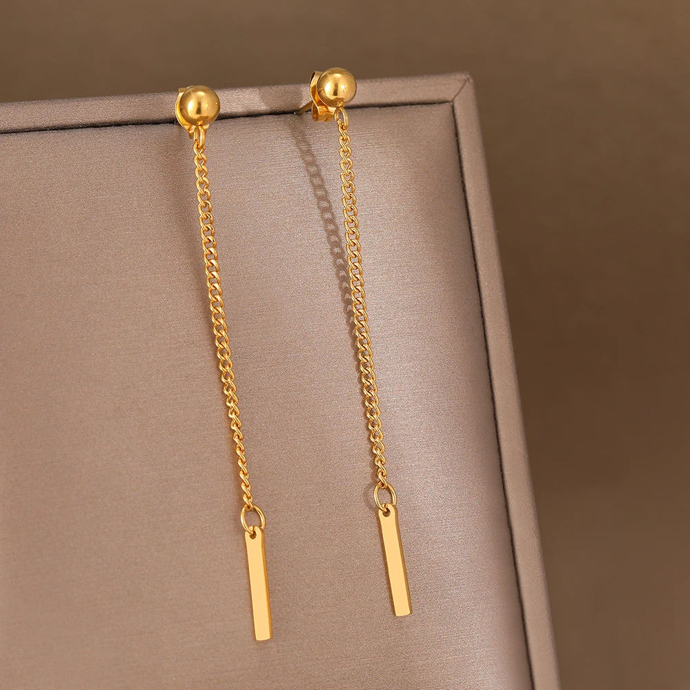 Женские серьги-подвески из нержавеющей стали