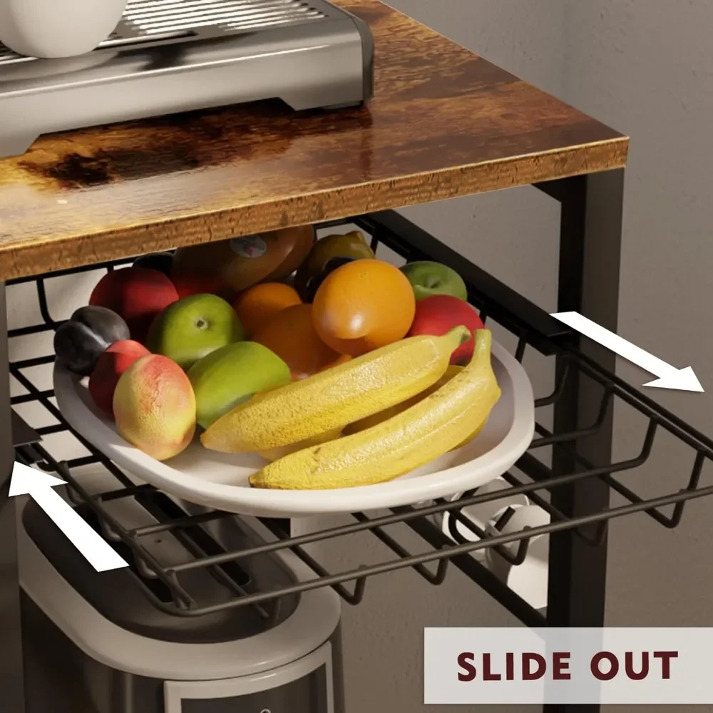 Фоторозетка стойка для микроволновой печи кофейник с проволочной корзиной