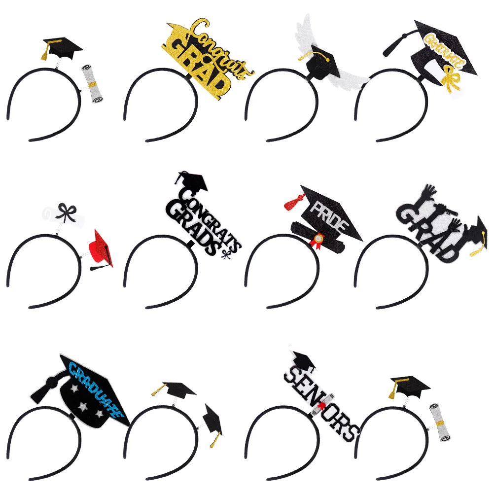 

Graduation Hair Headband Ornament Hoops Band Partyhoop Clasp Grad Decoration