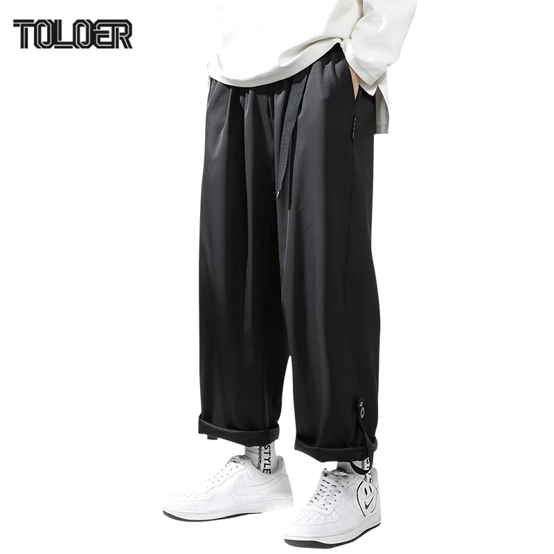 

Loose Wide Leg Pants Men Hip Hop Four Seasons New Fashion Men's Long Trousers Outwear Casual Mens Sweatpants Korean Style 8XL