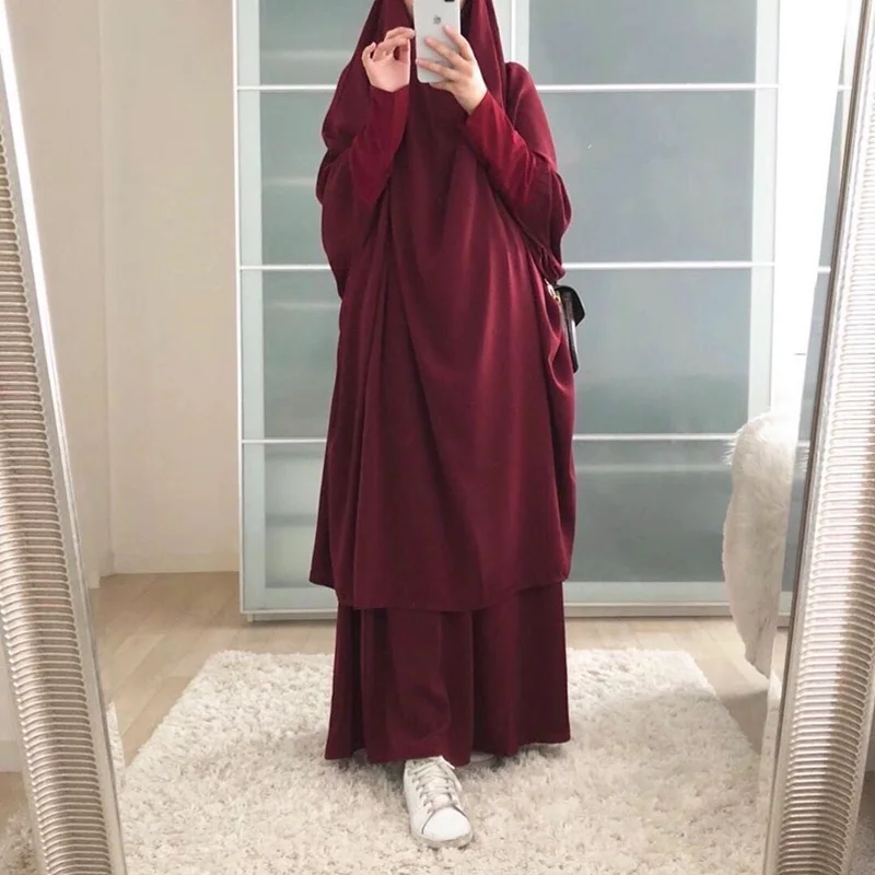 Коллекция 2022 года, Рамадан ИД, мусульманская молитва, платье для женщин, абайя цзилбаб, хиджаб, длинный химар, халат, абайя, мусульманская оде...