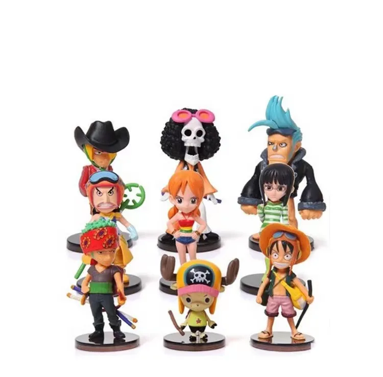

9pcs Anime One Piece Mini Luffy Roronoa Zoro Action Figure Sanji Usopp Franky Nami Fifurines Toys Doll Model S30