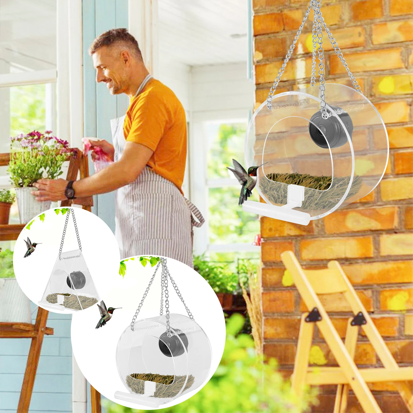 With Camera 200mah Smart Bird Feeder With Chain 1080 Hd Night-vision Video Camera Bird Buddy Feeder