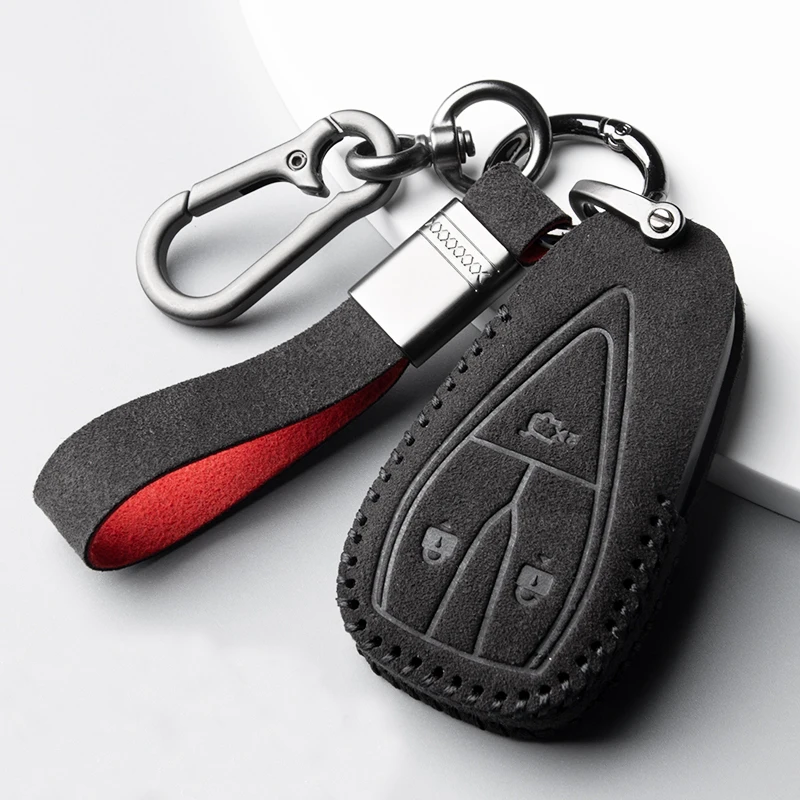 

Car Suede Leather Car Key Case Cover For Changan CS35 Plus CS55 PLUS CS75 PLUS Eado UNI-T X5 X7 EV 2019 2020 2020 Car