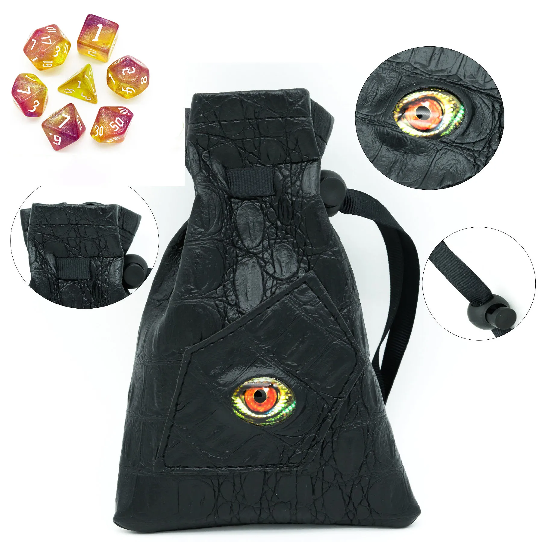 Полиуретановый кожаный чехол на шнурке сумка для хранения набор игральных