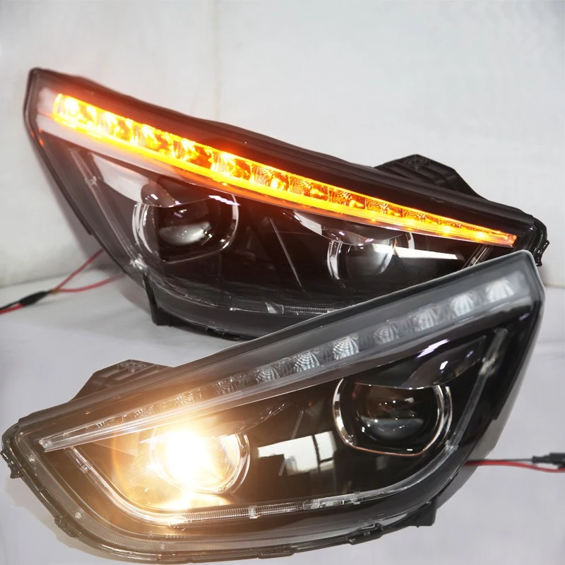 

For Hyundai ix35 Tucson 2009-2012 Year LED HeadLights Black Color