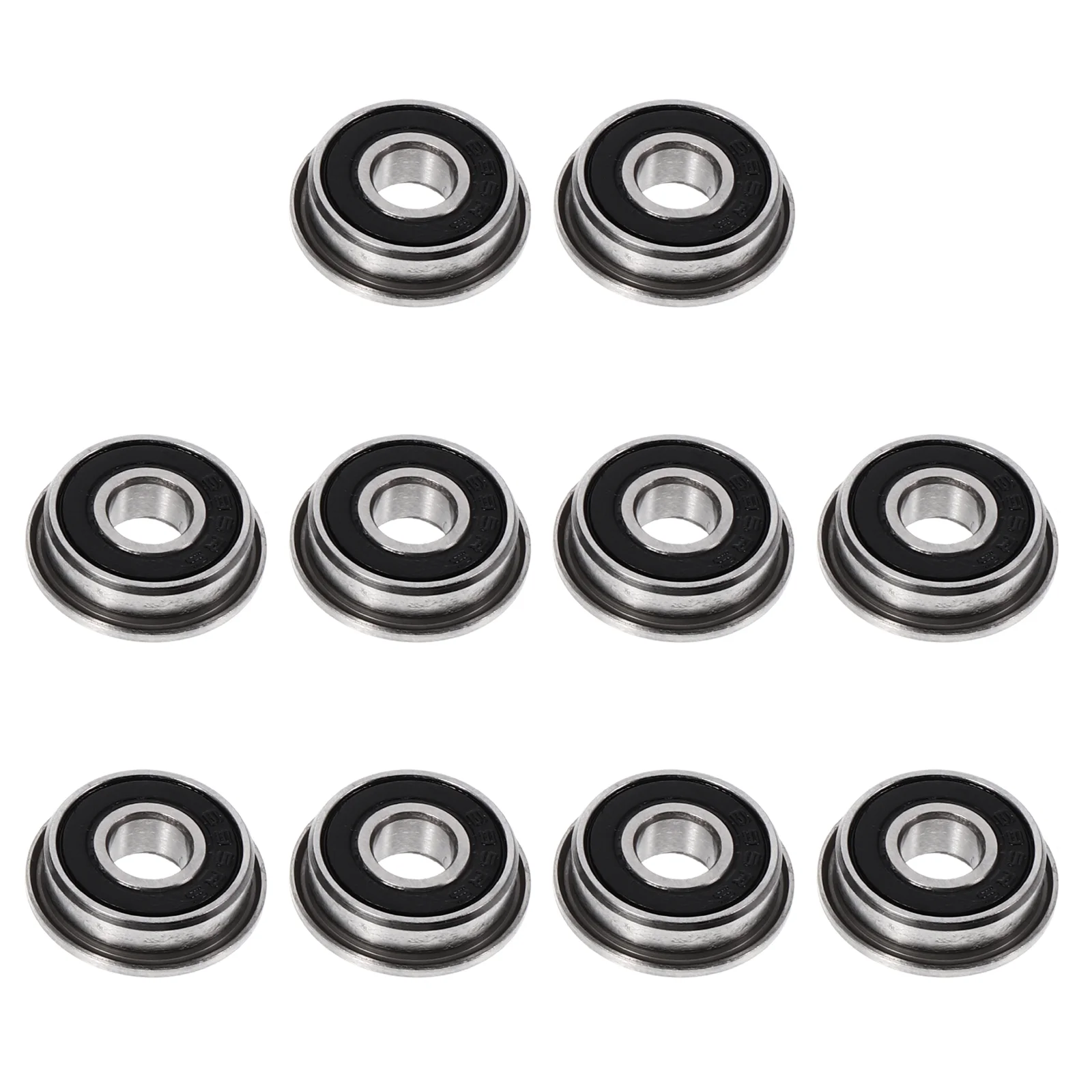

10pcs F695-2rs Bearings Ball Bearings For Low Medium Motor (Silver)