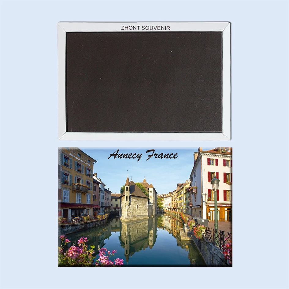 

Blooming embankmentn Anney France 22633 gifts for friends Landscape Magnetic refrigerator Travel souvenirs