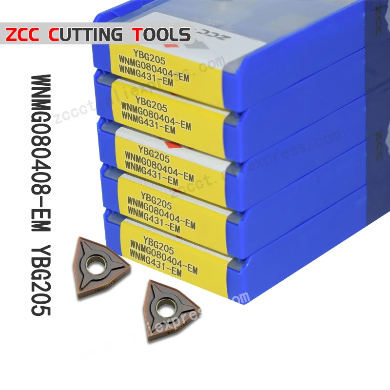 

50pcs ZCC Turning Insert WNMG080404-EM WNMG080404EM WNMG 080404 WNMG431 YBG205 Carbide Cutting Tool Plate WNMG08 ZCC