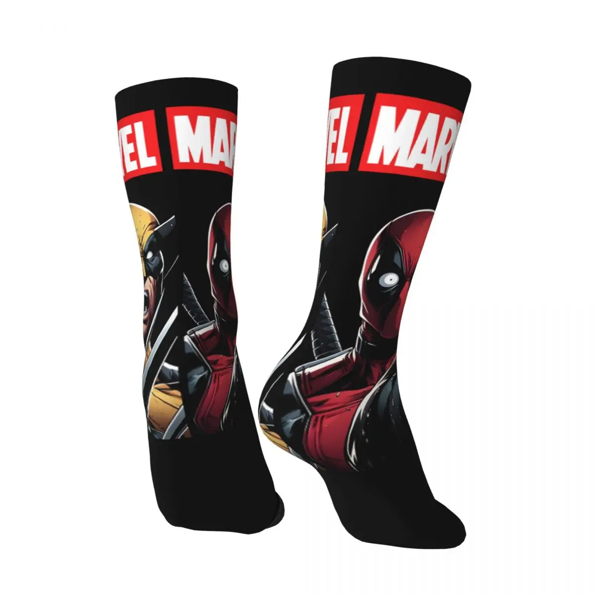 Классные сумасшедшие мужские Компрессионные носки унисекс Marvel X-man Дэдпул и