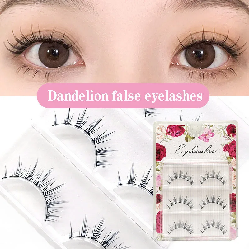 

3/5 Pairs Eyelashes 3D Natural False Lashes Soft Cross Manga Lashes Wispy Natural Eyelash Extension Makeup Free Shipping Items