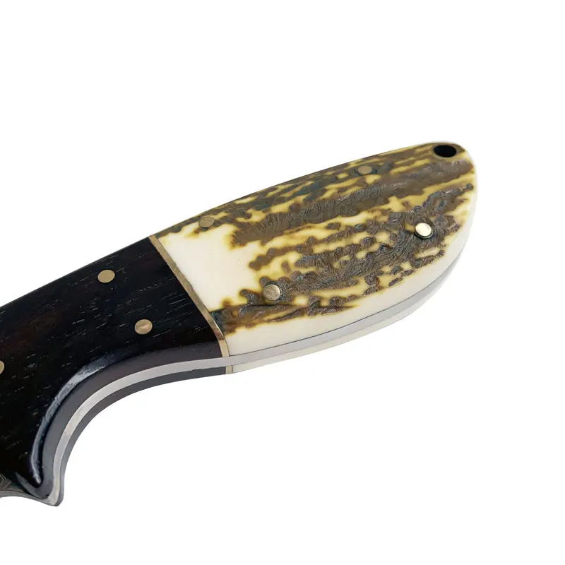 Охотничий нож ручной работы из кованой дамасской стали фиксированный палисандра