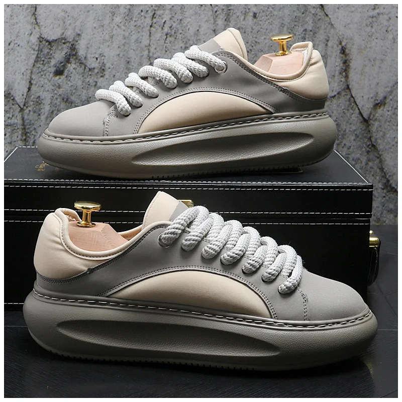 

Men Vulcanized Sneakers Shoes Tennis Sports PU Slip-On 3 Colors Man High Quality Walking Shoes Outdoor Casual Shoe For Male