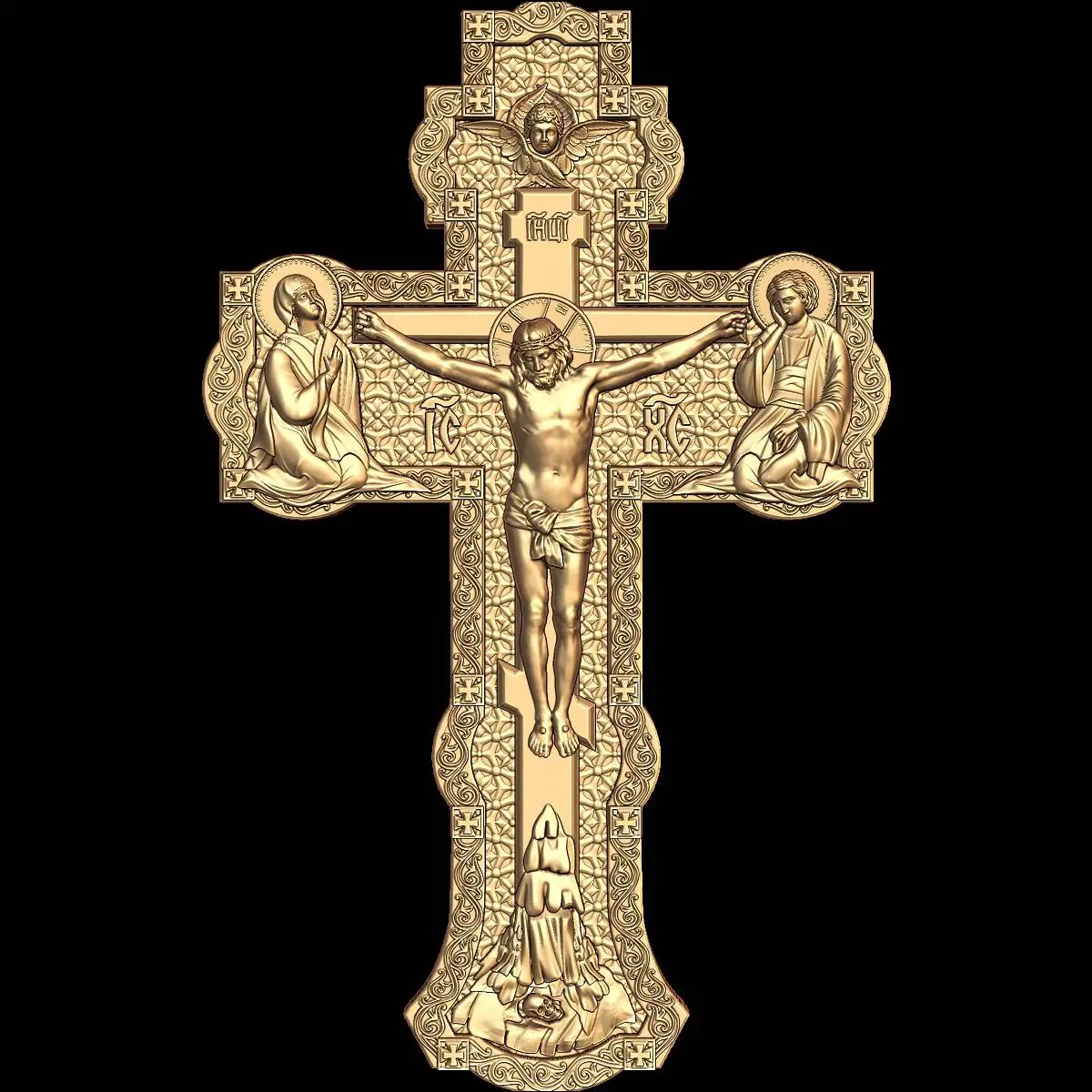 

Religion Cross 3D STL Models for CNC Router Round Engraving and 3D Printer Support ZBrush Artcam Aspire Cut3d