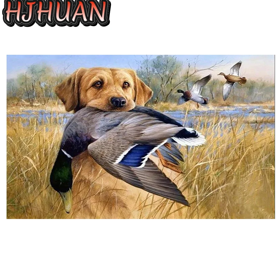 

5D DIY Diamond Painting Hound-duck Diamonds Cross Stitch Kit Full Drill Embroidery Mosaic Picture Of Rhinestones Gift Home Decor