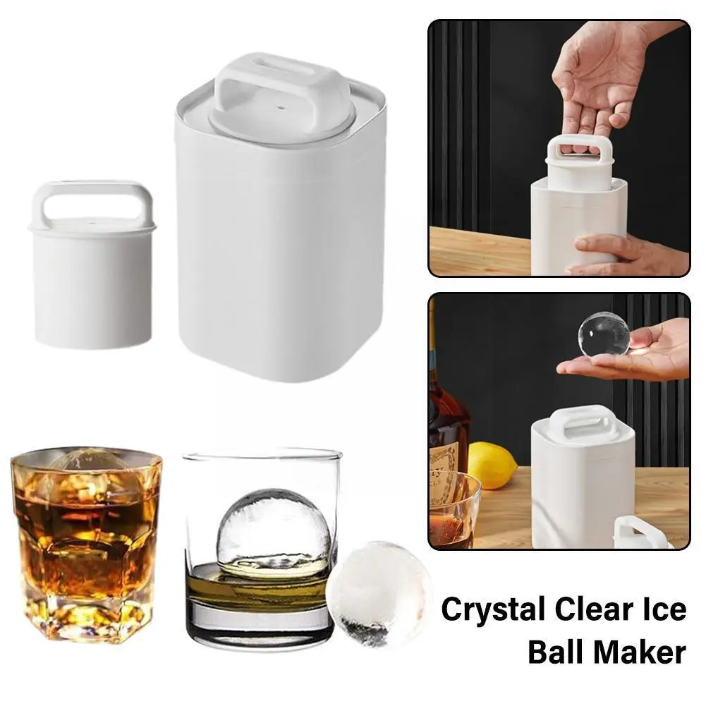 

Crystal Clear Ice Ball Maker Spherical Whiskey Tray 3D Bubble-free Round Tray Home Mould Mold Box Whiskey Cube Sphere Ice M W2E9