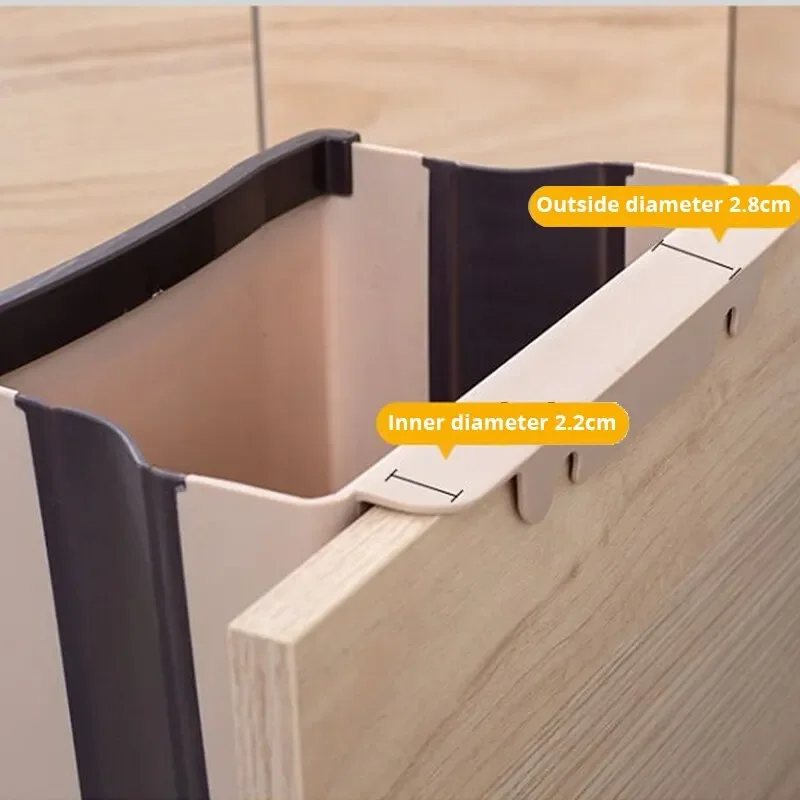 Белая/коричневая Кухонная Корзина Для Мусора Подвесной Тип Бытовой Складной