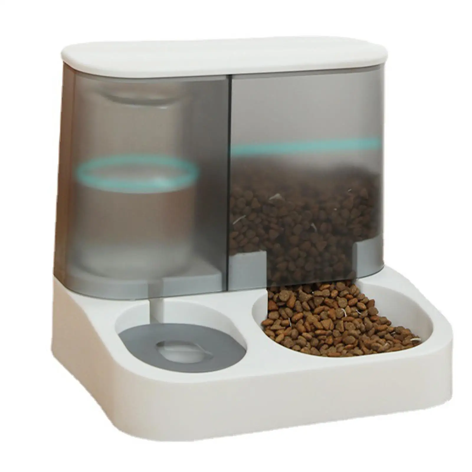 

Dog Food Feeder & Water Dispenser 2 in 1, Easy to Clean Durable Premium Quality 2.8L Feeder + 1L Waterer