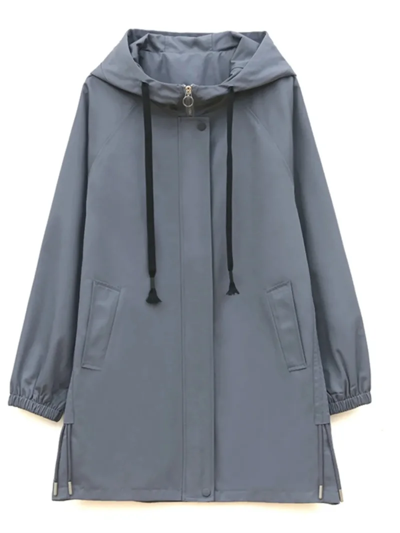 Ветровка женская на весну и осень новинка 2024 Женское пальто средней длины с