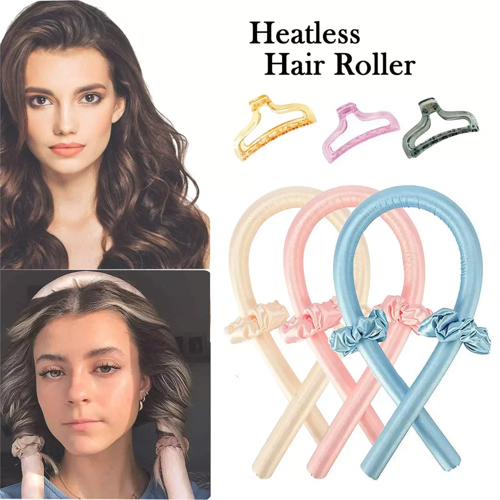 New in Curling Rod Headband No Heat Hair Curlers Ribbon Hair Rollers Sleeping Soft Curl Bar Wave Formers DIY Hair Styling Tool f