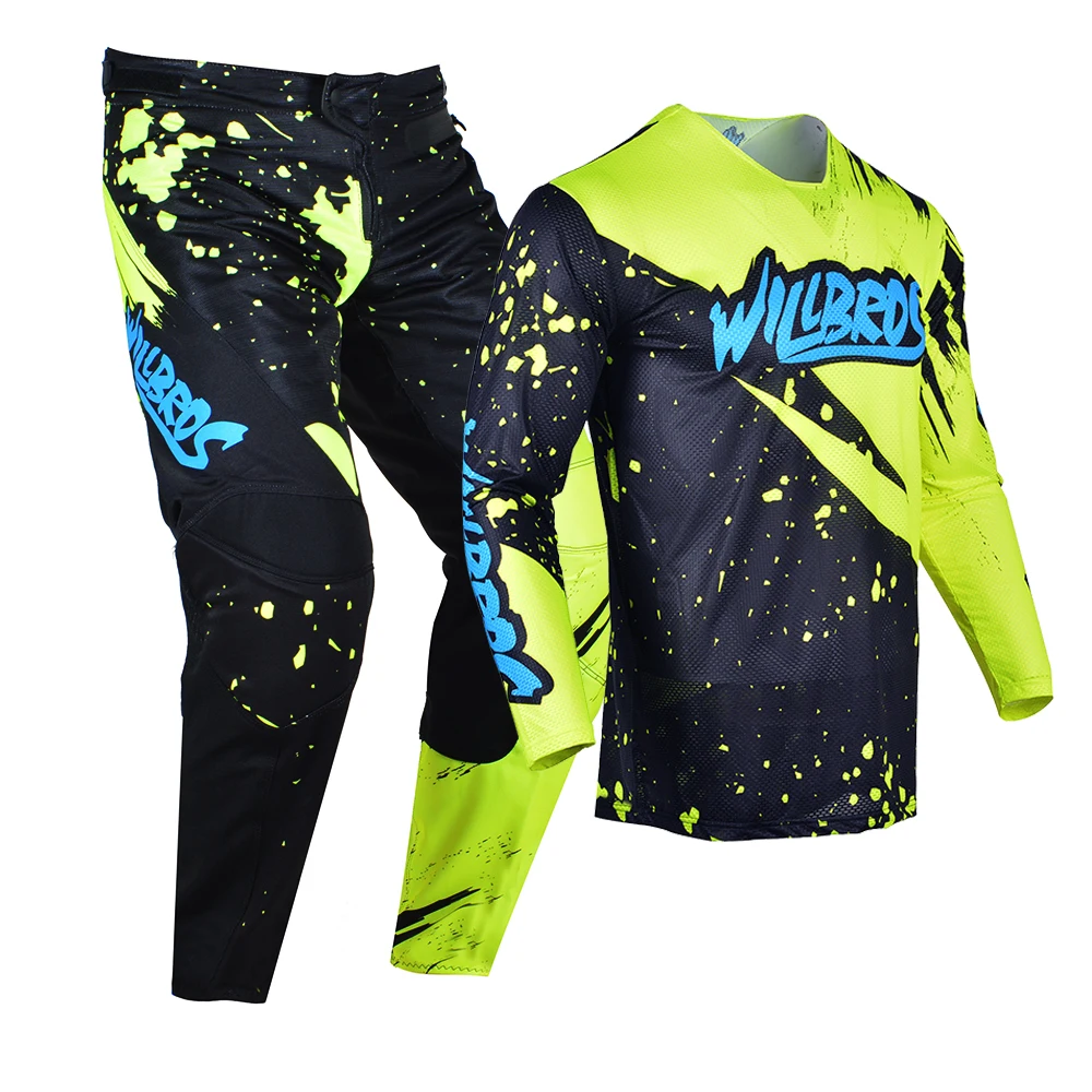 ATV UTV Jersey Pants Summer Breathable Gear Set Motocross Enduro MTB Downhill Bike Outfit Suit Off-road Willbros Riding Men Kits