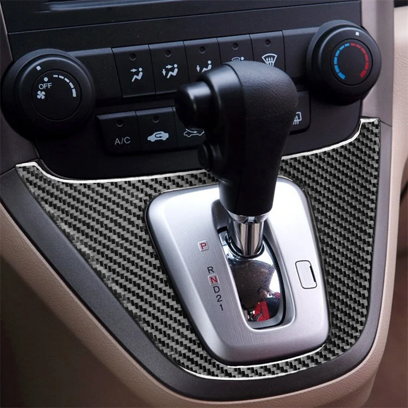 

Carbon Fiber Car Central Control Gear Shift Panel Sticker Interior Trim Cover for Honda CRV 2007 2008 2009 2010 2011 Accessories