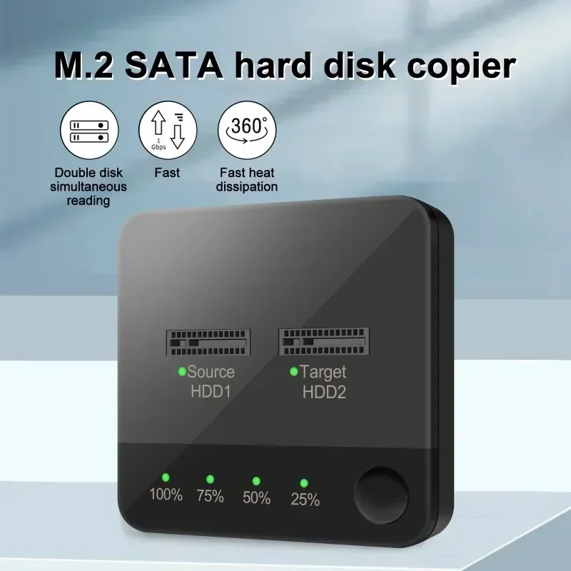 USB 3.1 Type C to M.2 SATA Dual Bay SSD Корпус Внешний копир жесткого диска Док-станция для чтения