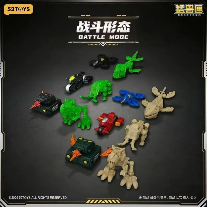 Фото В наличии 52TOYS Beastbox Primal Roar: трансформируемая игрушка, танк Ти-Рекс, мамонт, мотоцикл, коллекционная модель, игрушки, подарок. №2