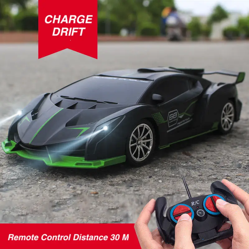 

2022 New 1:16 RC Car with Led Light 2.4G Radio Remote Control Cars Sports Car High-speed Drift Car Boys Toys for Children 30M