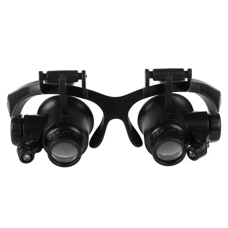 

Watch repair magnifier Multi-Power Double LED Lights Magnifier Eye Glasses Watch Repair Loupe Jeweler Magnifying Glass