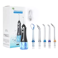 ag portable oral irrigator usb rechargeable water flosser dental water jet 300ml 5 modes water tank waterproof teeth cleaner