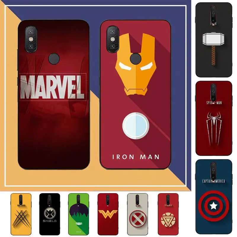 

Marvel logo Phone Case for Redmi Note 8 7 9 4 6 pro max T X 5A 3 10 lite pro