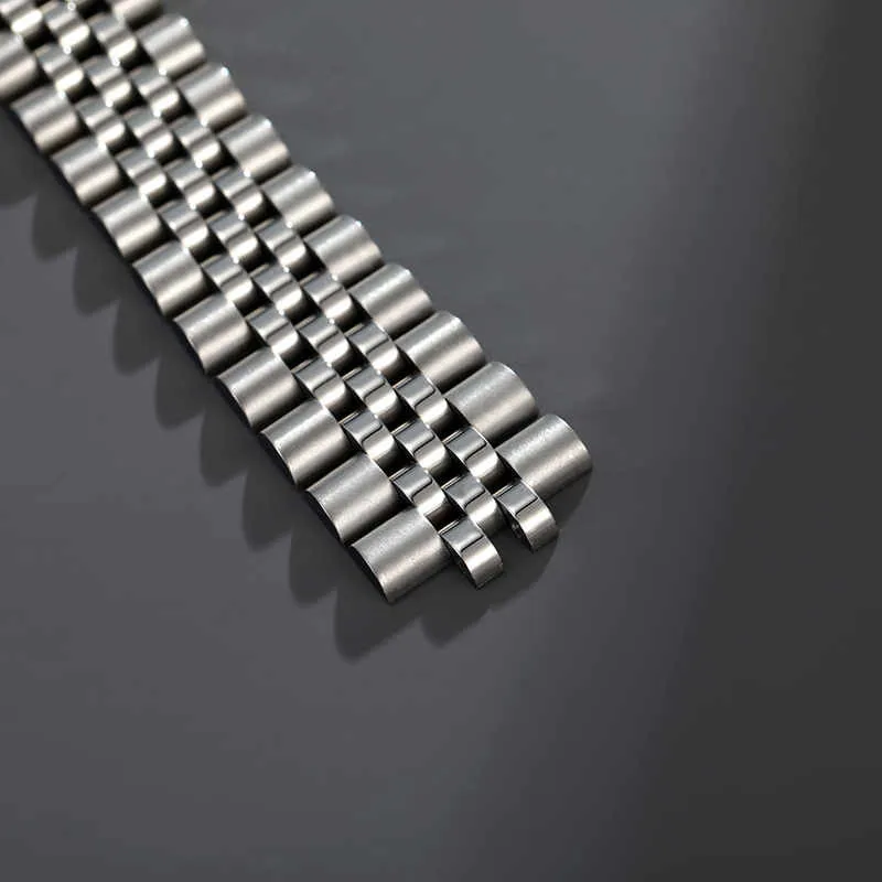 Stainless Steel 18mm 19mm 20mm Jubilee Curved End Silver Watch Band Strap Bracelet Fit For SKX 5 Series Watch