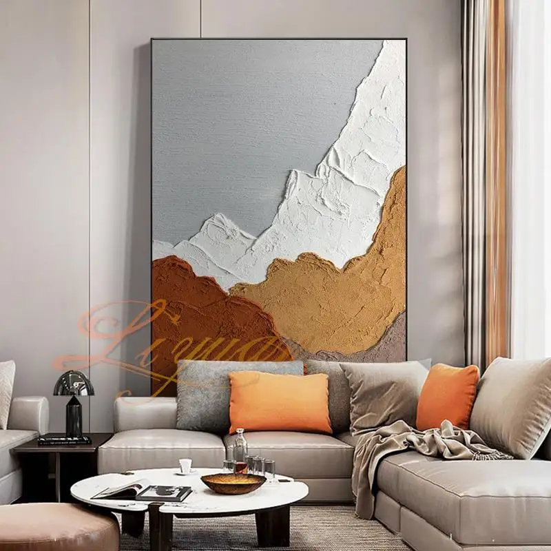 Новейшая дешевая картина маслом ручной работы с абстрактной текстурой пейзажа