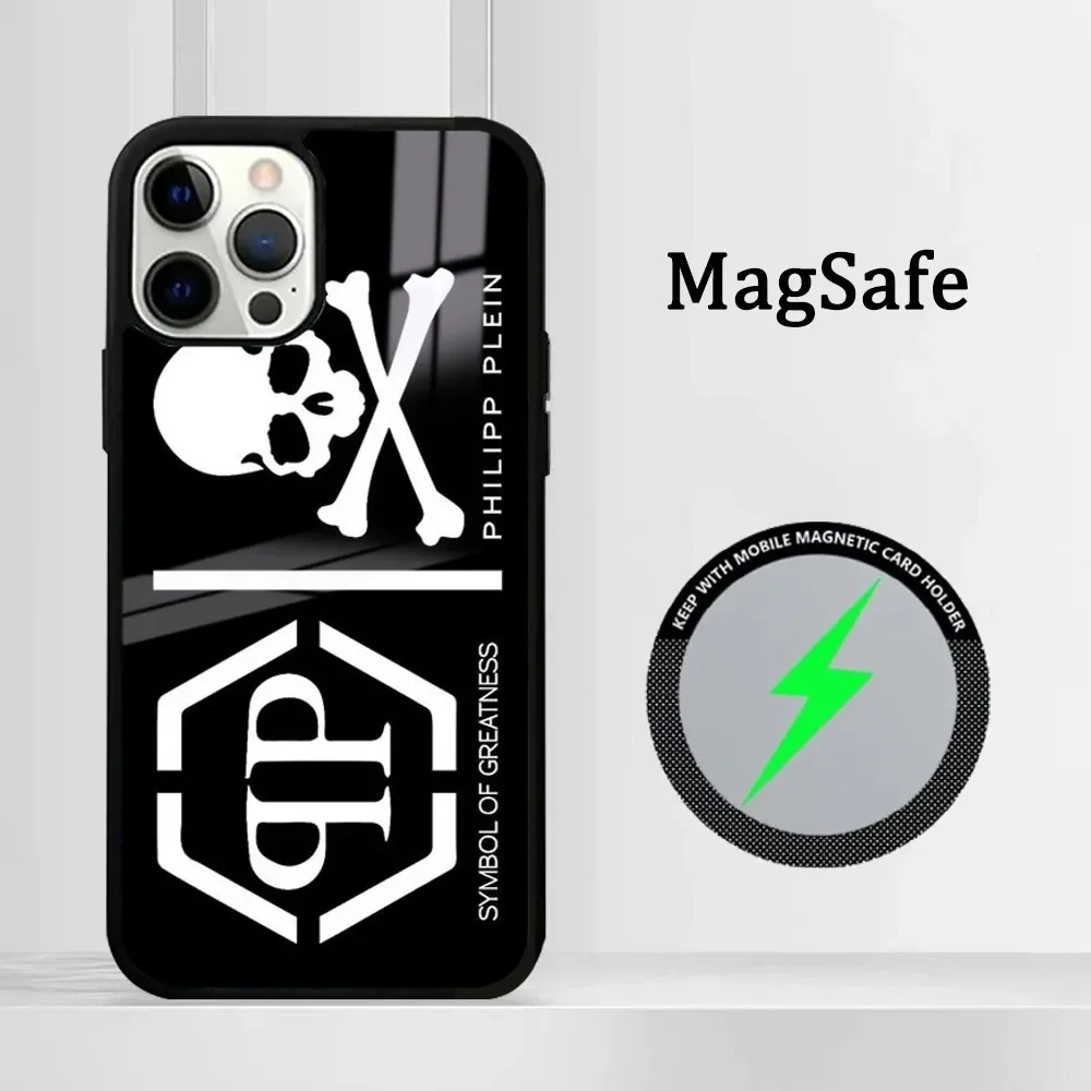 Phone Case For iPhone 16 15 14 13 12 11 Pro Max Plus Mini Magsafe Mirror Wireless Magnetic Cover Q-qp-P P-Philipp P-PleinEs-S