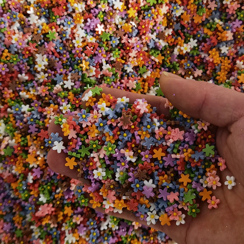 

50pcs 3D Colorful Daisy Nail Art Decorations Mixed Size Acrylic Flower Charms Press On Nail Suppiles Nail Rhinestone Accessories