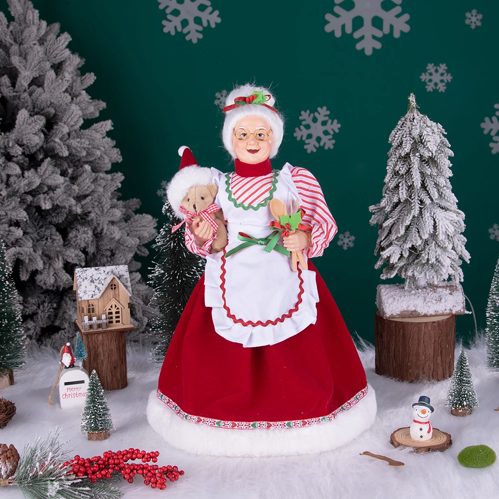 Декор для рождественской елки фигурки миссис-Клаус домашнее украшение