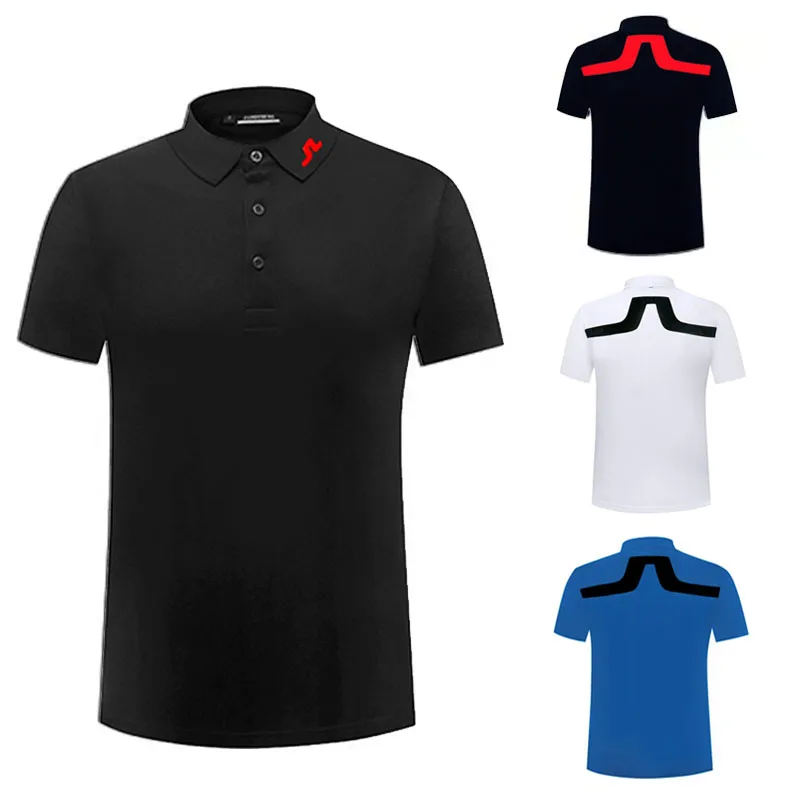 

Golf Apparel Men's Summer Lapel Polo Shirt GOLF Men's Athleisure Fast Dry Jersey
