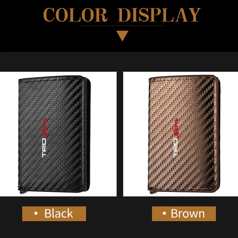 Короткий кошелек с логотипом автомобиля чехол для карты из углеродного волокна