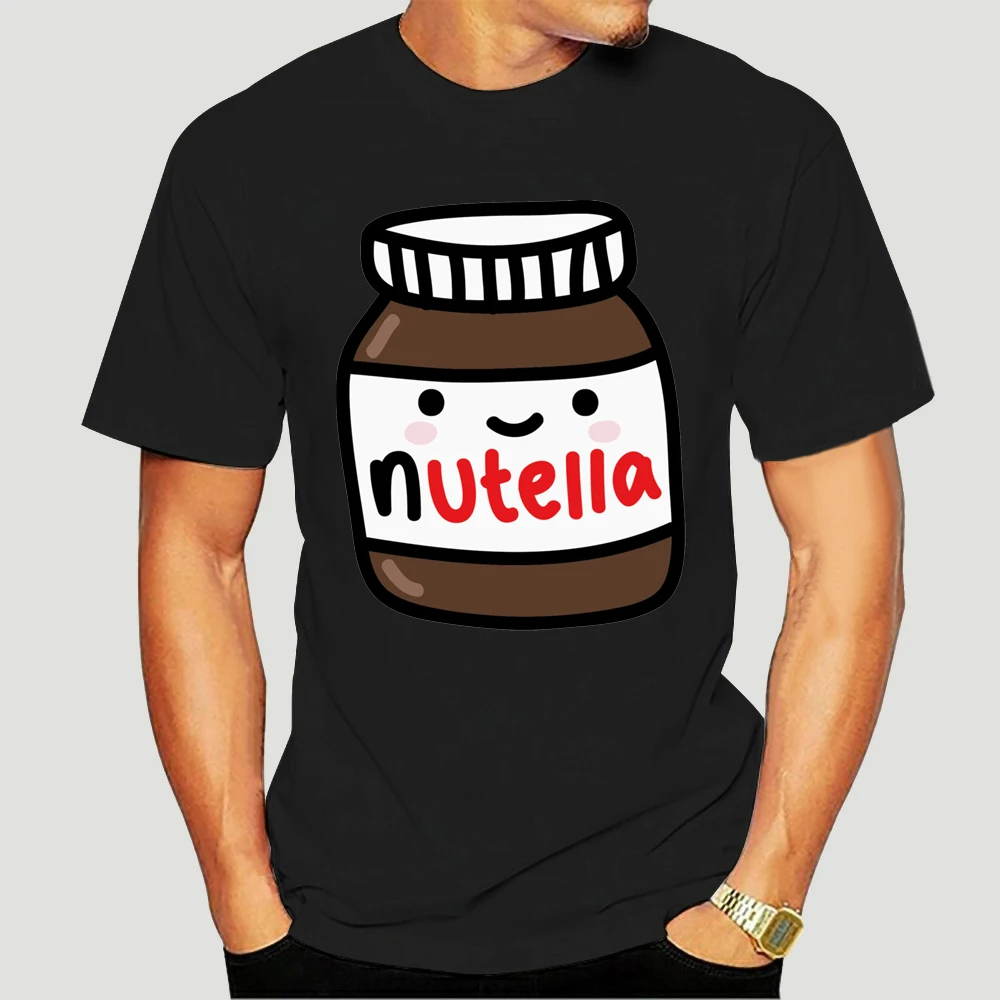 Camiseta с надписью NUTELLA для мужчин и женщин camisa унисекс de arte Fun CHOCOLATE avellana a la moda 6069X