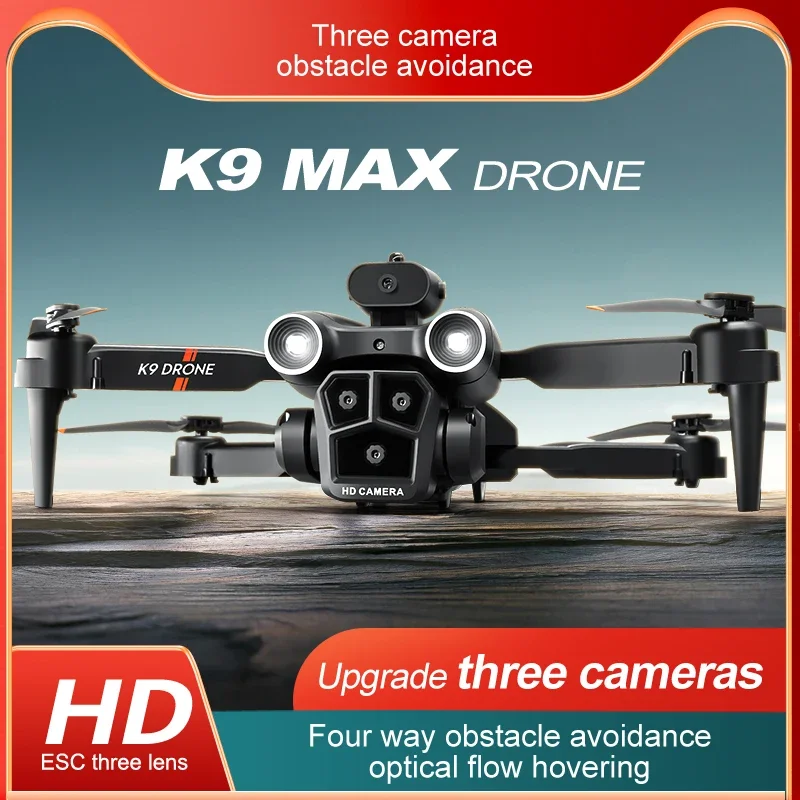 

K9Max RC Drone 8K Professinal 3 Cameras Wide Angle Optical Flow Localization Four-way Obstacle Avoidance Quadcopter Toy Gifts