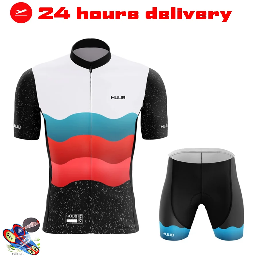 

2022 New HUUB Cycling Jersey Set Short Sleeve for Men's Anti-UV Bike Cycling Jersey Set Bicycle Pro Team Summer Cycling Clothing